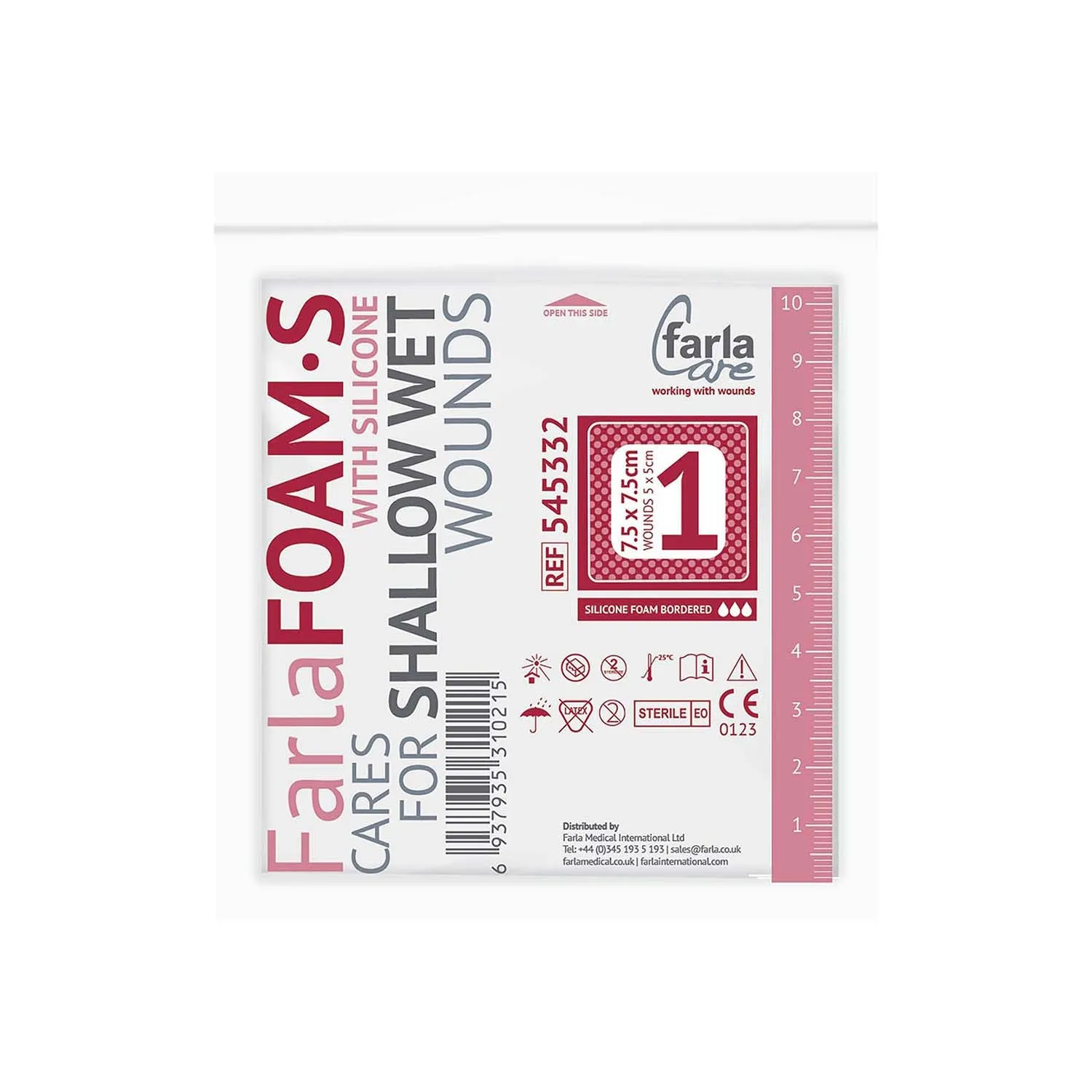 FarlaFOAM S Silicone Foam (Bordered) | 7.5 x 7.5cm | Pack of 5