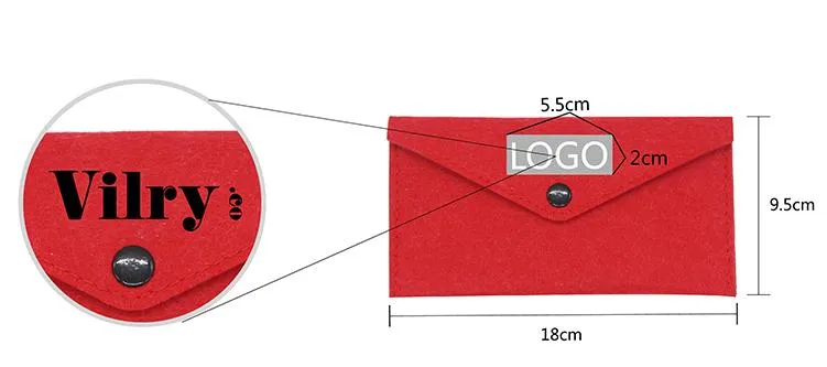 Felt Storage Envelope with Metal Snap