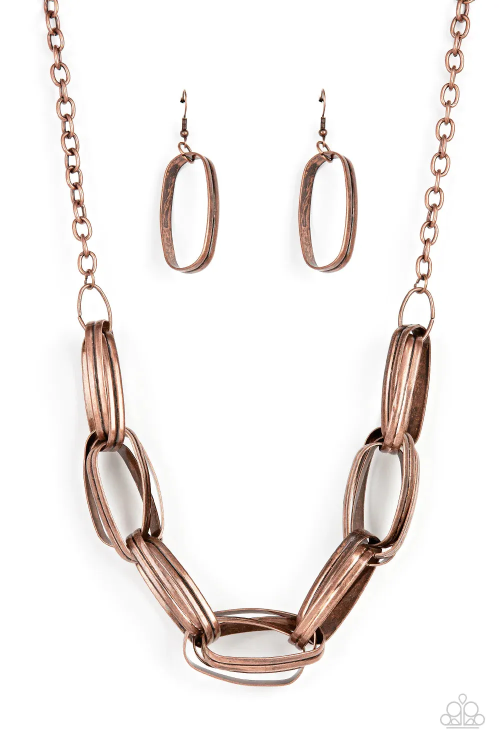 Fiercely Flexing - Copper Necklace - Paparazzi Accessories