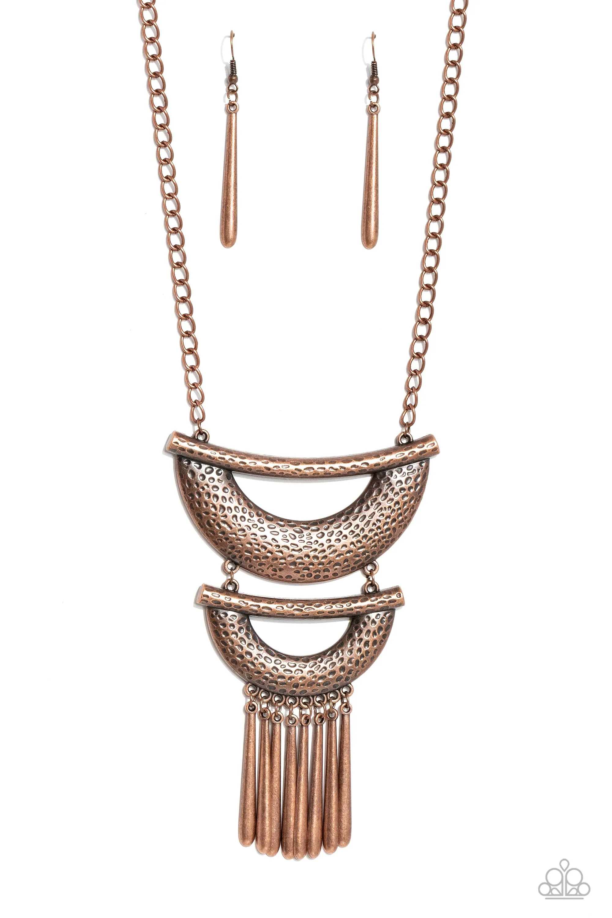 Fringe Festival - Copper Necklace - Paparazzi Accessories