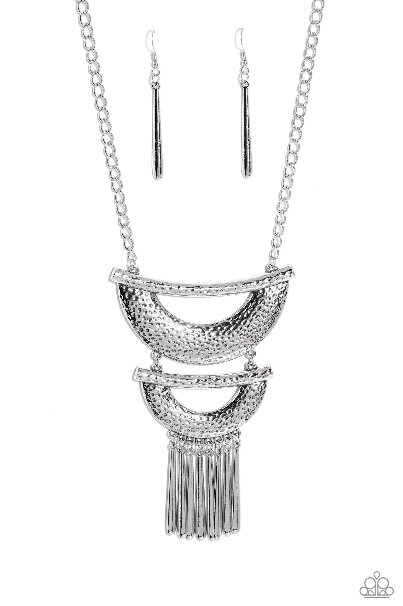 Fringe Festival - Silver Necklace - Paparazzi Accessories