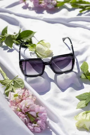 Front Lens Chunky Square Angled Sunglasses