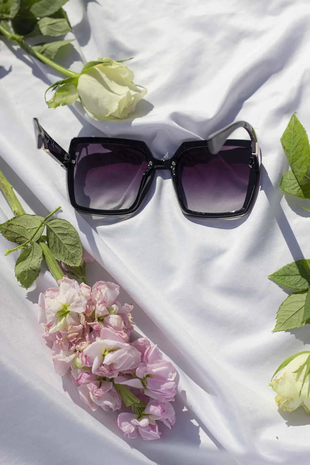 Front Lens Chunky Square Angled Sunglasses