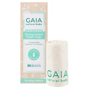 Gaia Natural Baby Biodegradable Nappy Bags 50pack