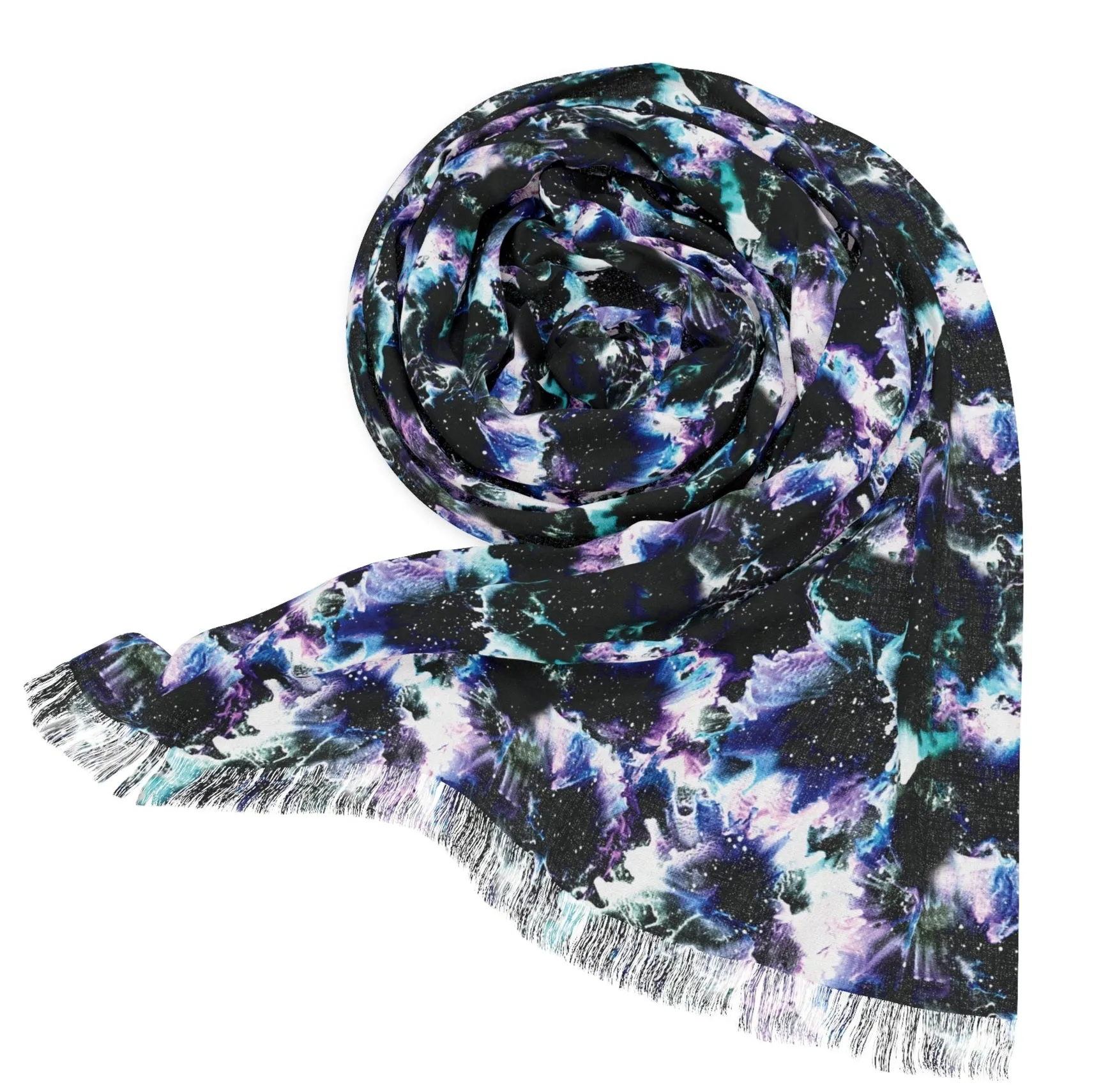 Galaxy - Art Scarf with Fringe