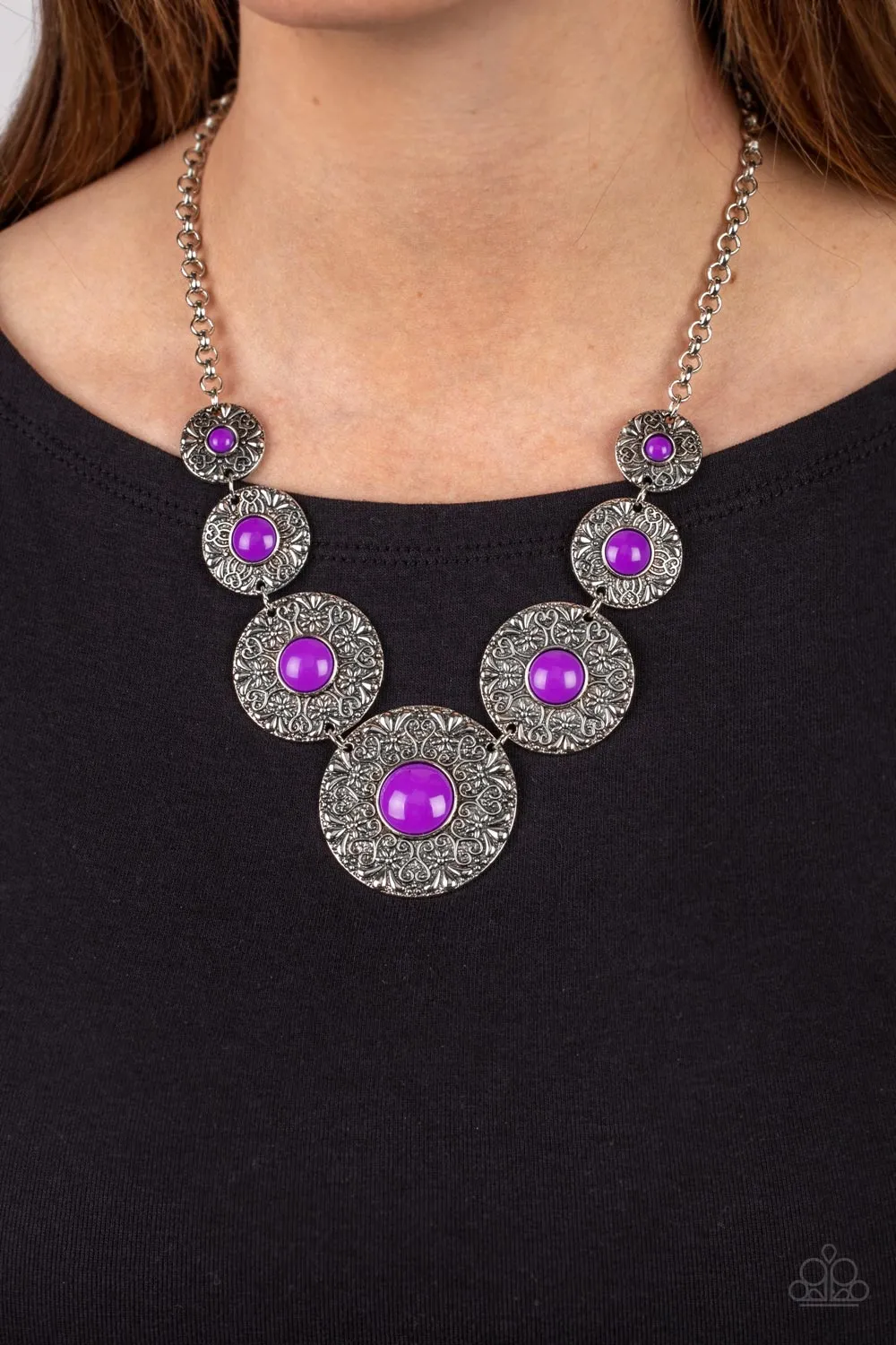 Garden Glade - Purple Necklace - Paparazzi Accessories