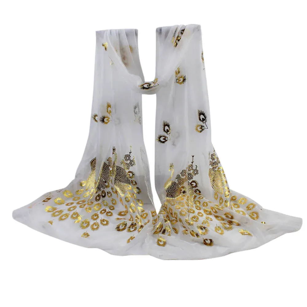 Glitter Shimmer Gold Chiffon Scarf Shawls Muslim Hijab Headscarf Women Long Head Wraps For Summer Beach Scarves Ladies 170*60cm