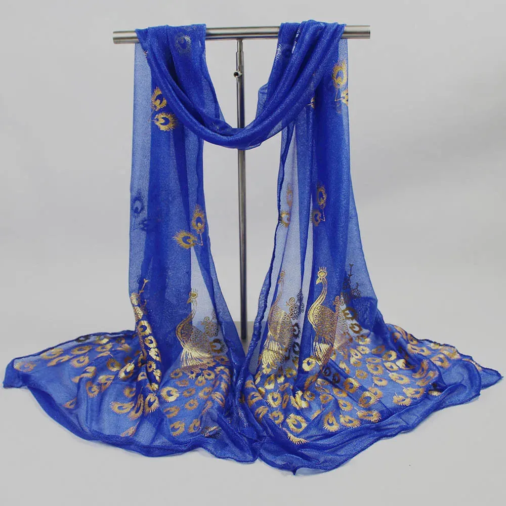Glitter Shimmer Gold Chiffon Scarf Shawls Muslim Hijab Headscarf Women Long Head Wraps For Summer Beach Scarves Ladies 170*60cm