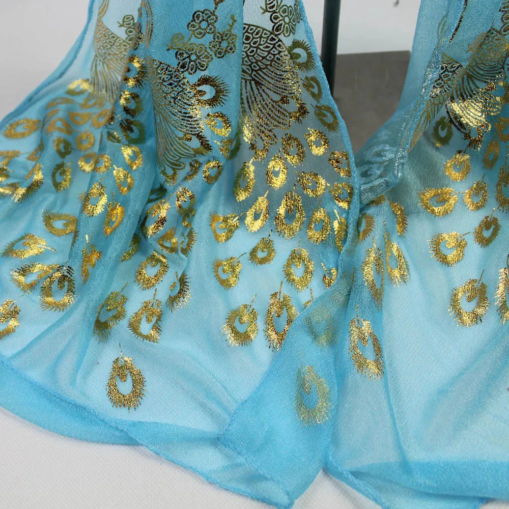 Glitter Shimmer Gold Chiffon Scarf Shawls Muslim Hijab Headscarf Women Long Head Wraps For Summer Beach Scarves Ladies 170*60cm
