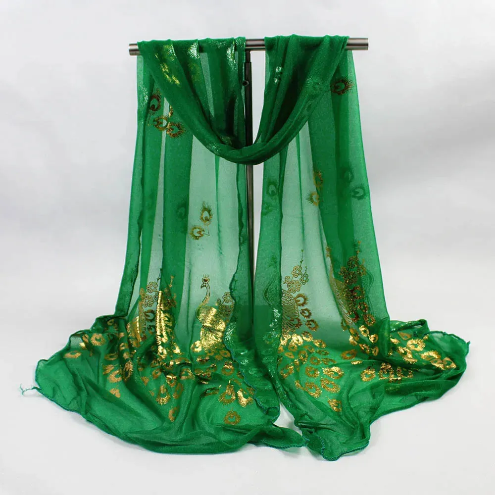 Glitter Shimmer Gold Chiffon Scarf Shawls Muslim Hijab Headscarf Women Long Head Wraps For Summer Beach Scarves Ladies 170*60cm