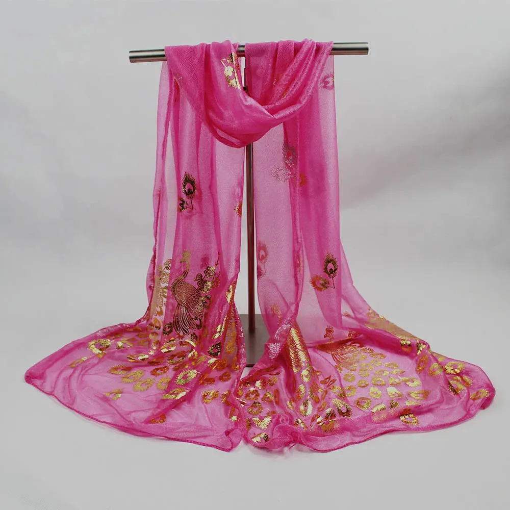 Glitter Shimmer Gold Chiffon Scarf Shawls Muslim Hijab Headscarf Women Long Head Wraps For Summer Beach Scarves Ladies 170*60cm
