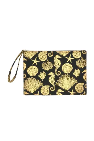 GOLD FOIL SEA LIFE POUCH