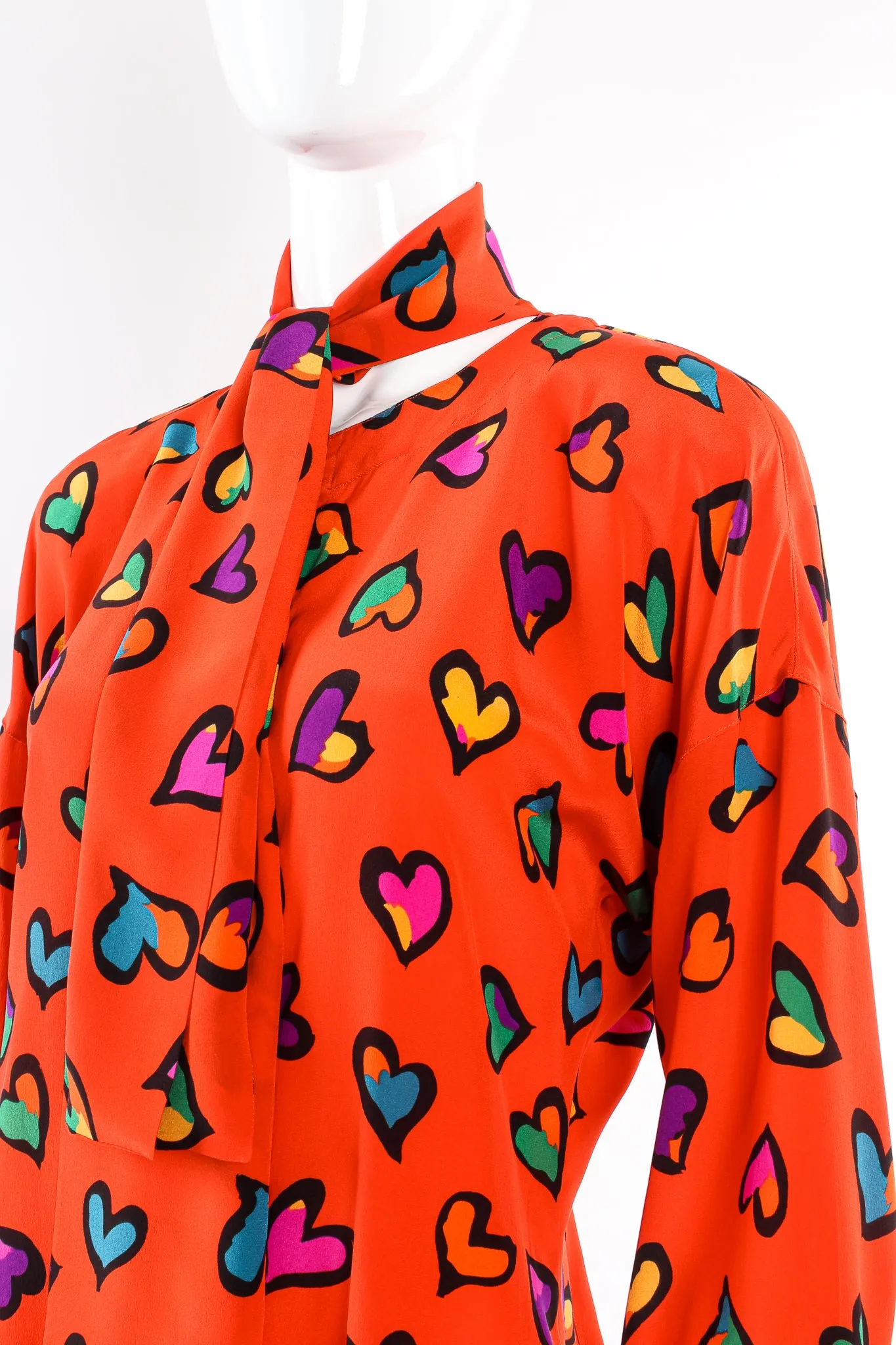 Graffiti Heart Print Blouse