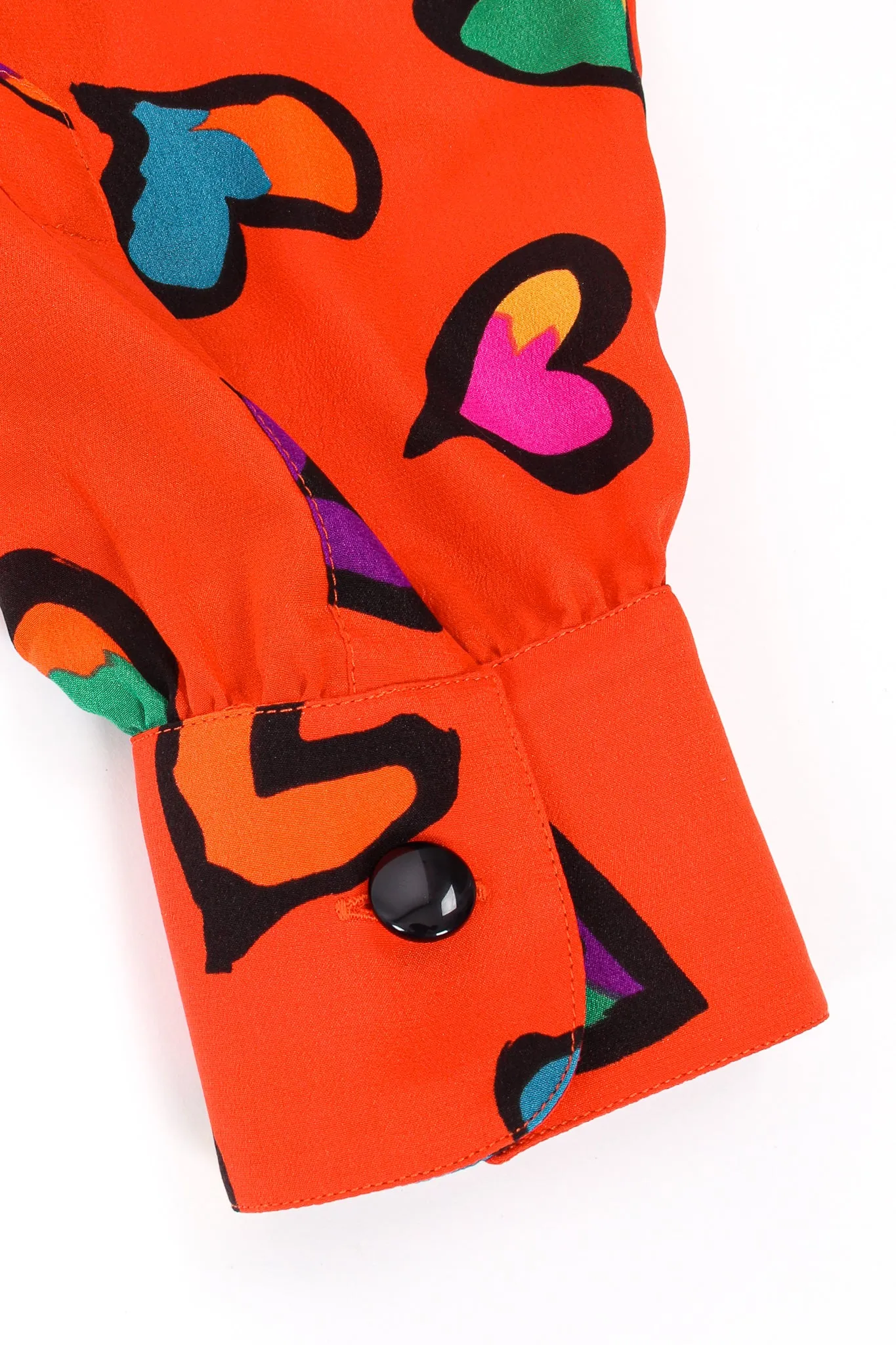 Graffiti Heart Print Blouse