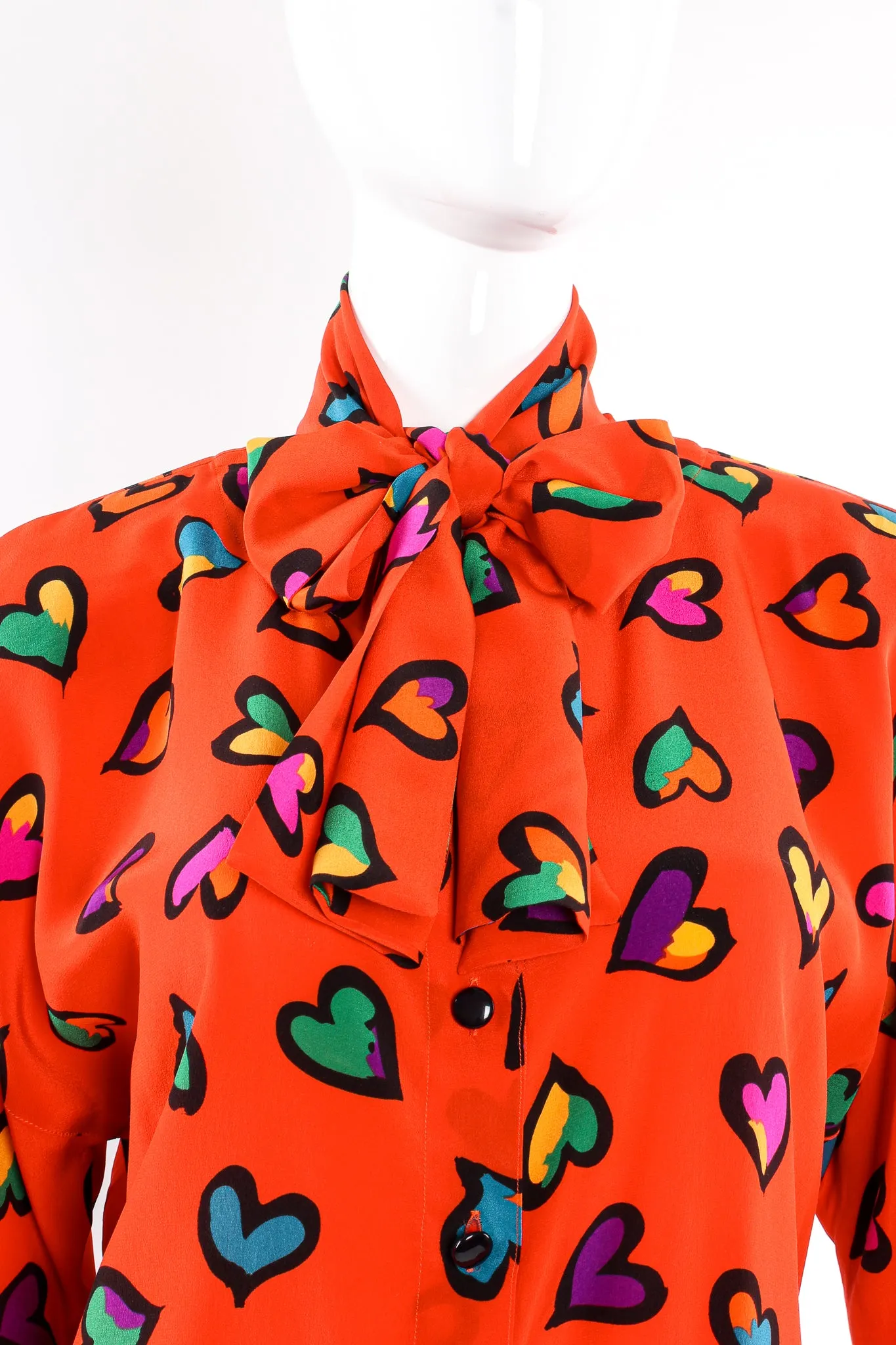Graffiti Heart Print Blouse
