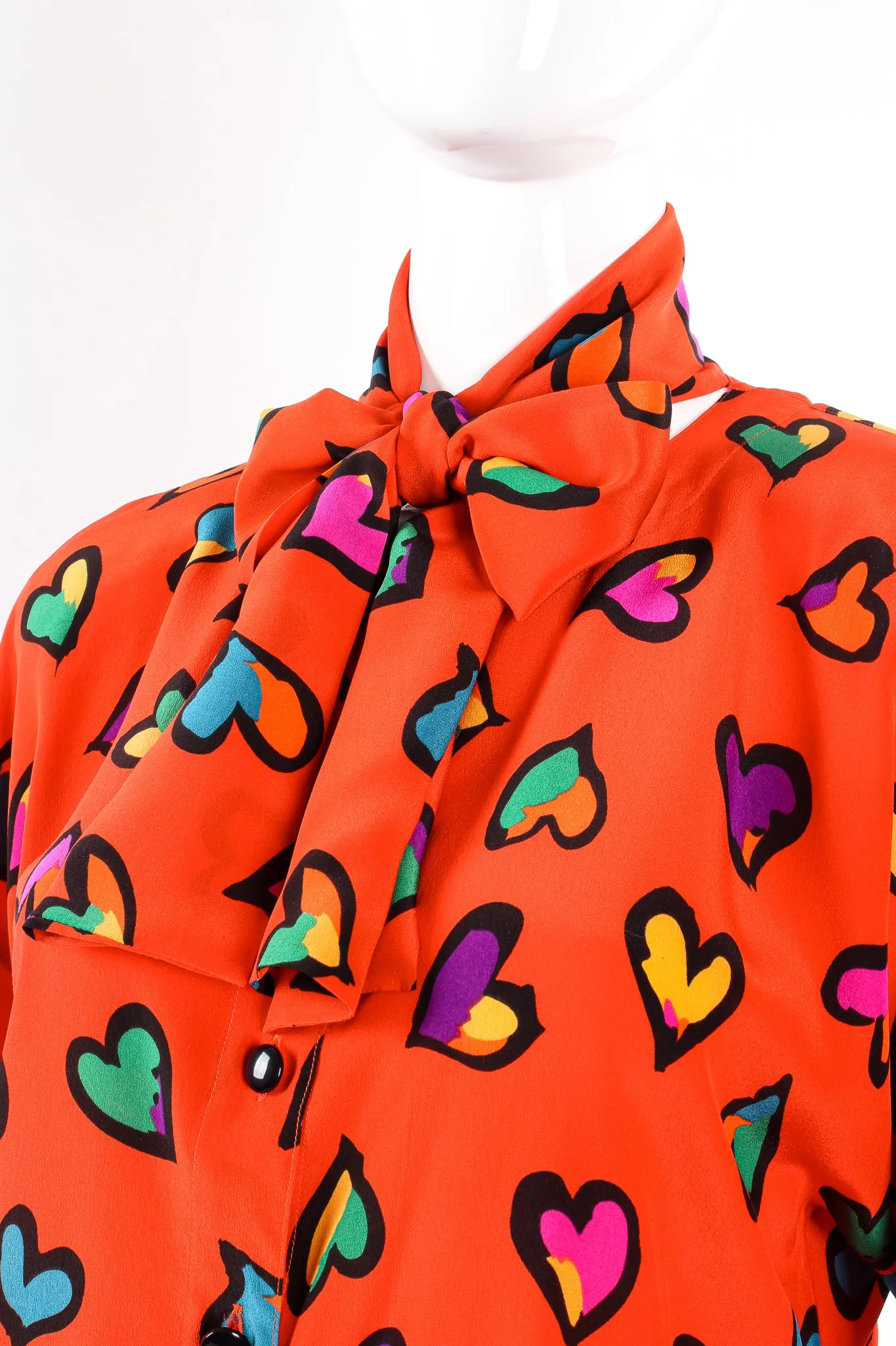 Graffiti Heart Print Blouse