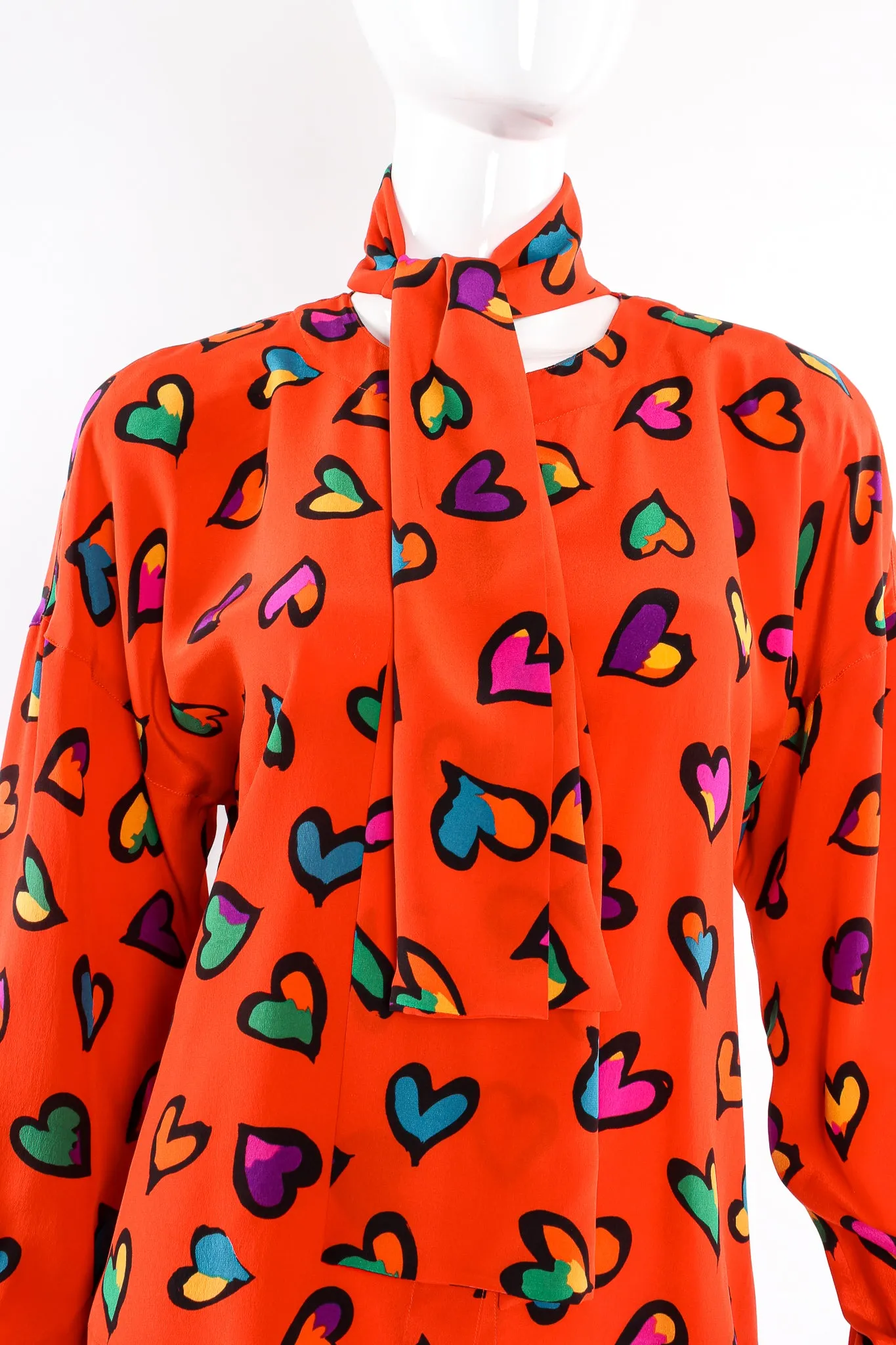 Graffiti Heart Print Blouse