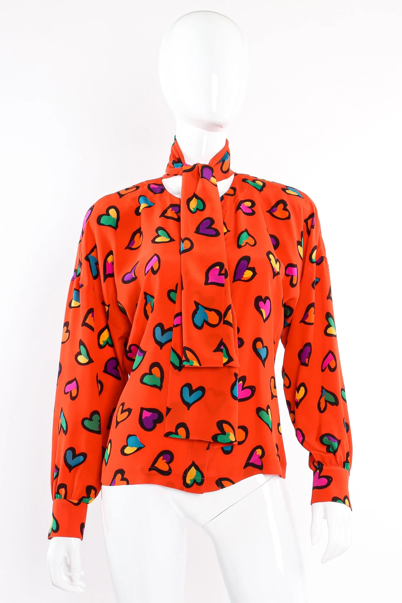 Graffiti Heart Print Blouse