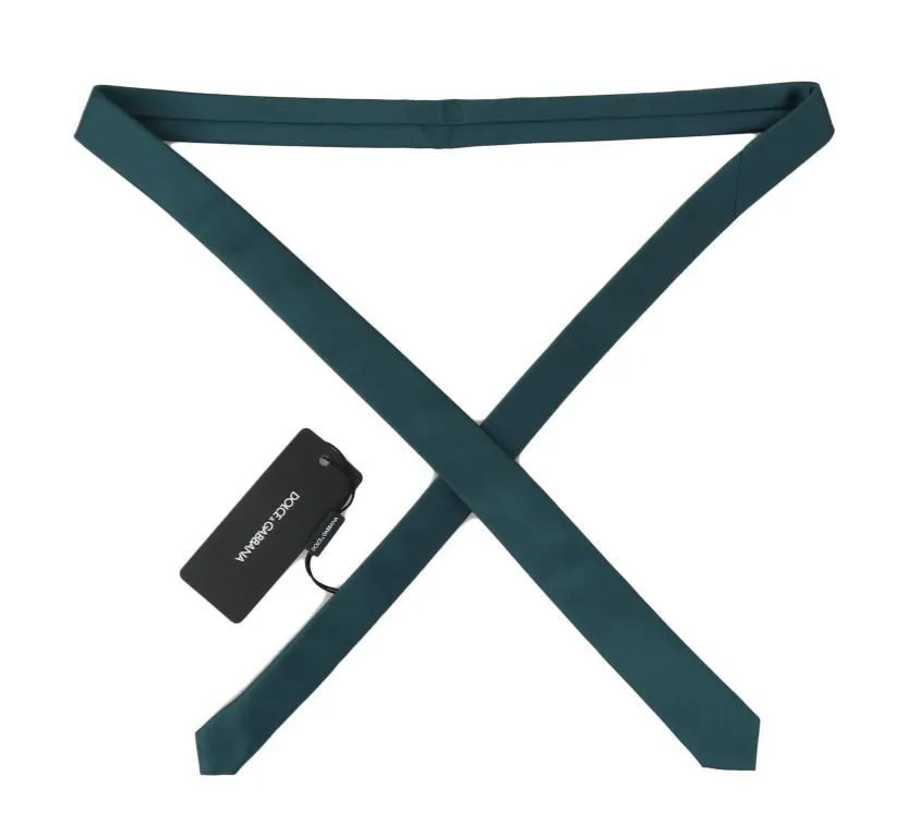 Green Silk Solid Slim Tie