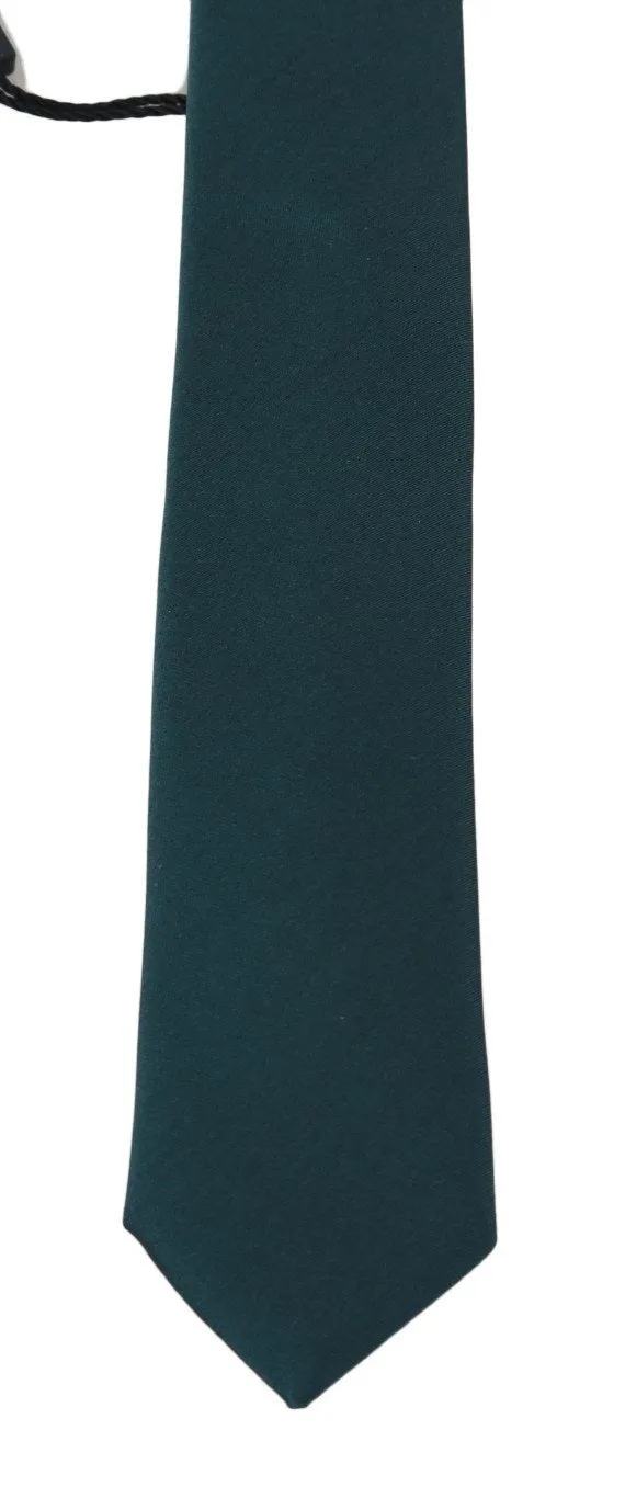 Green Silk Solid Slim Tie
