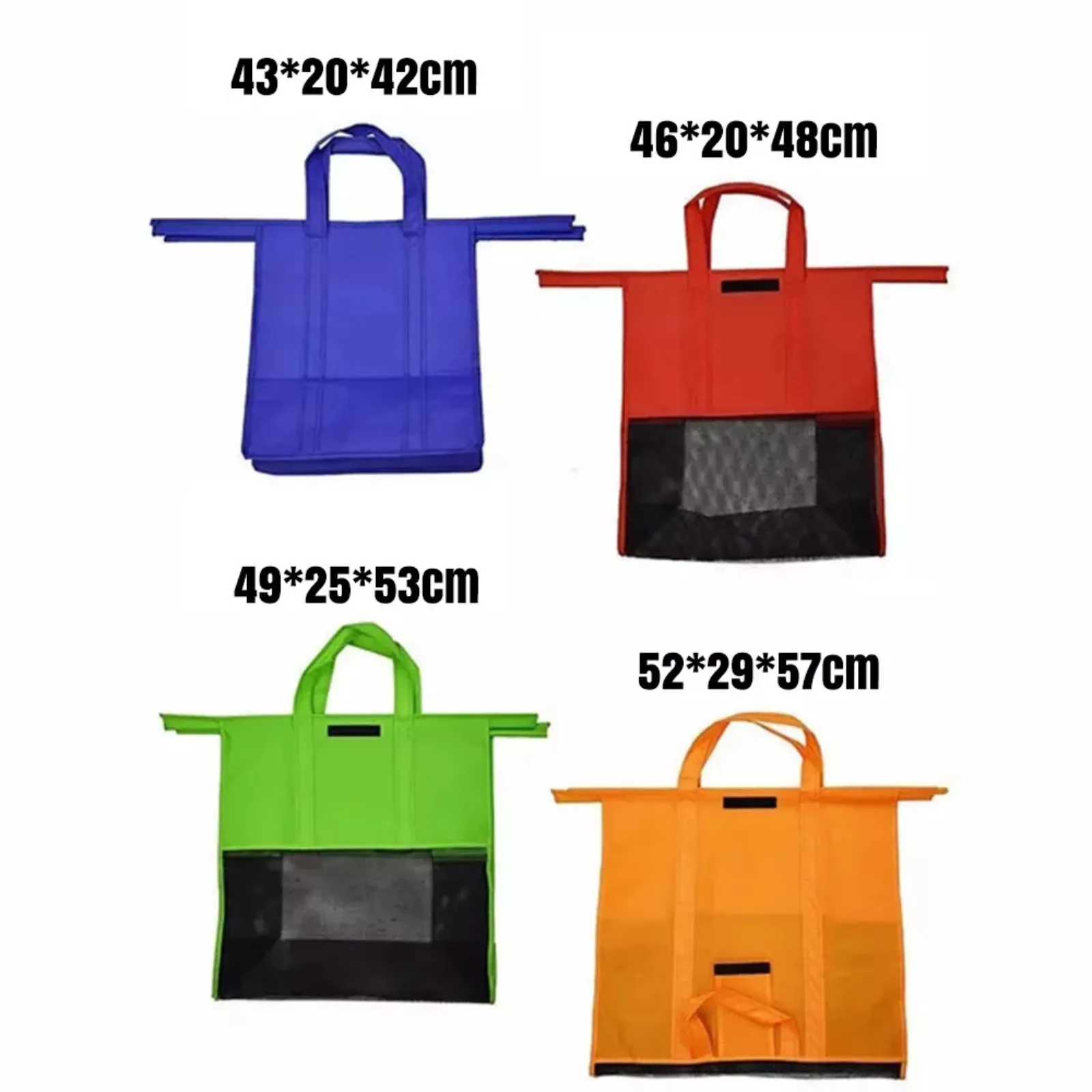 Grocery Carts 4 pack Grocery Bags Eco for Trolley Reusable Folding Shopping