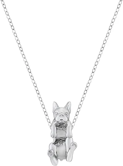 Hanging Boston Terrier Dog Necklace