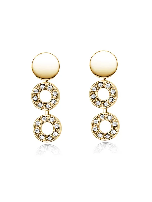 Happy Diamond Crystal Ring&Earrings&Necklace Set