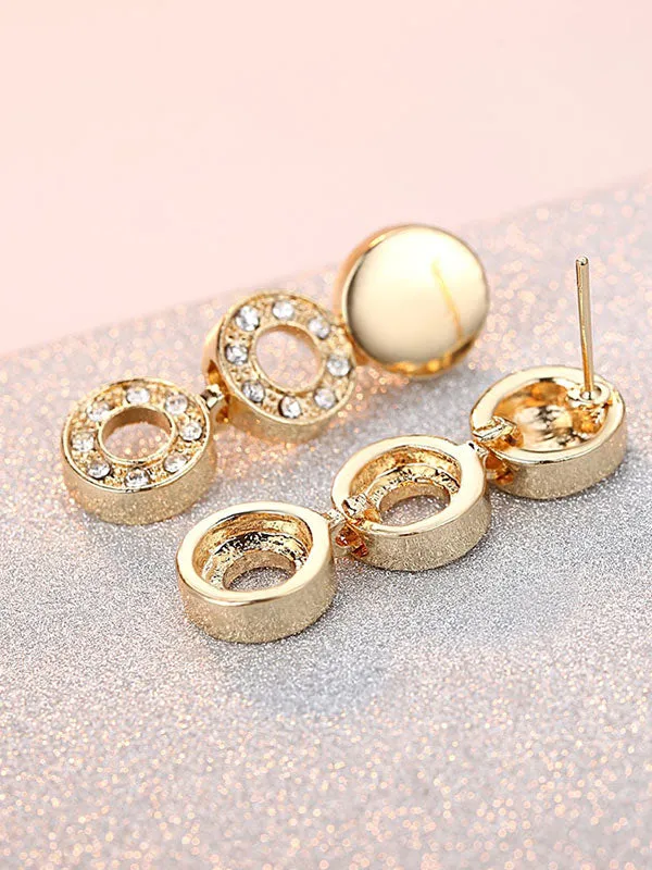 Happy Diamond Crystal Ring&Earrings&Necklace Set
