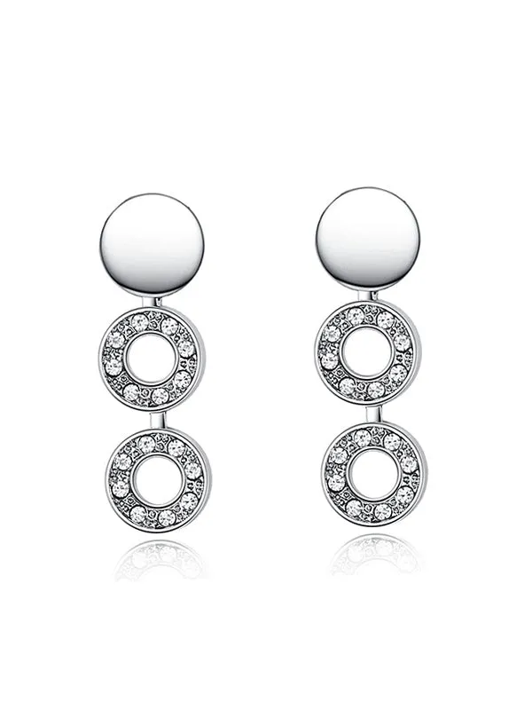 Happy Diamond Crystal Ring&Earrings&Necklace Set