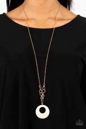 Hidden Dune - White Necklace - Paparazzi Accessories