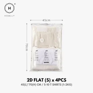 Homlly Travel Compression Storage Bag (No Pump Needed)