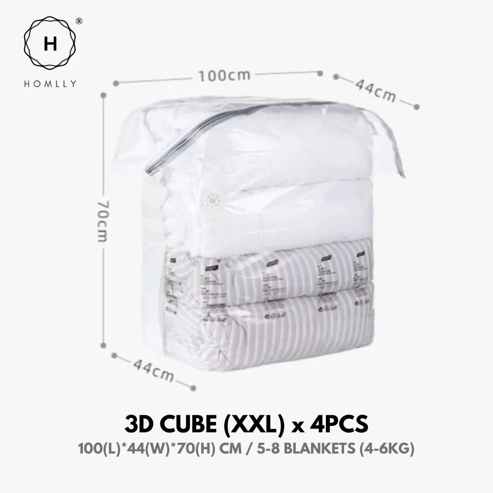 Homlly Travel Compression Storage Bag (No Pump Needed)