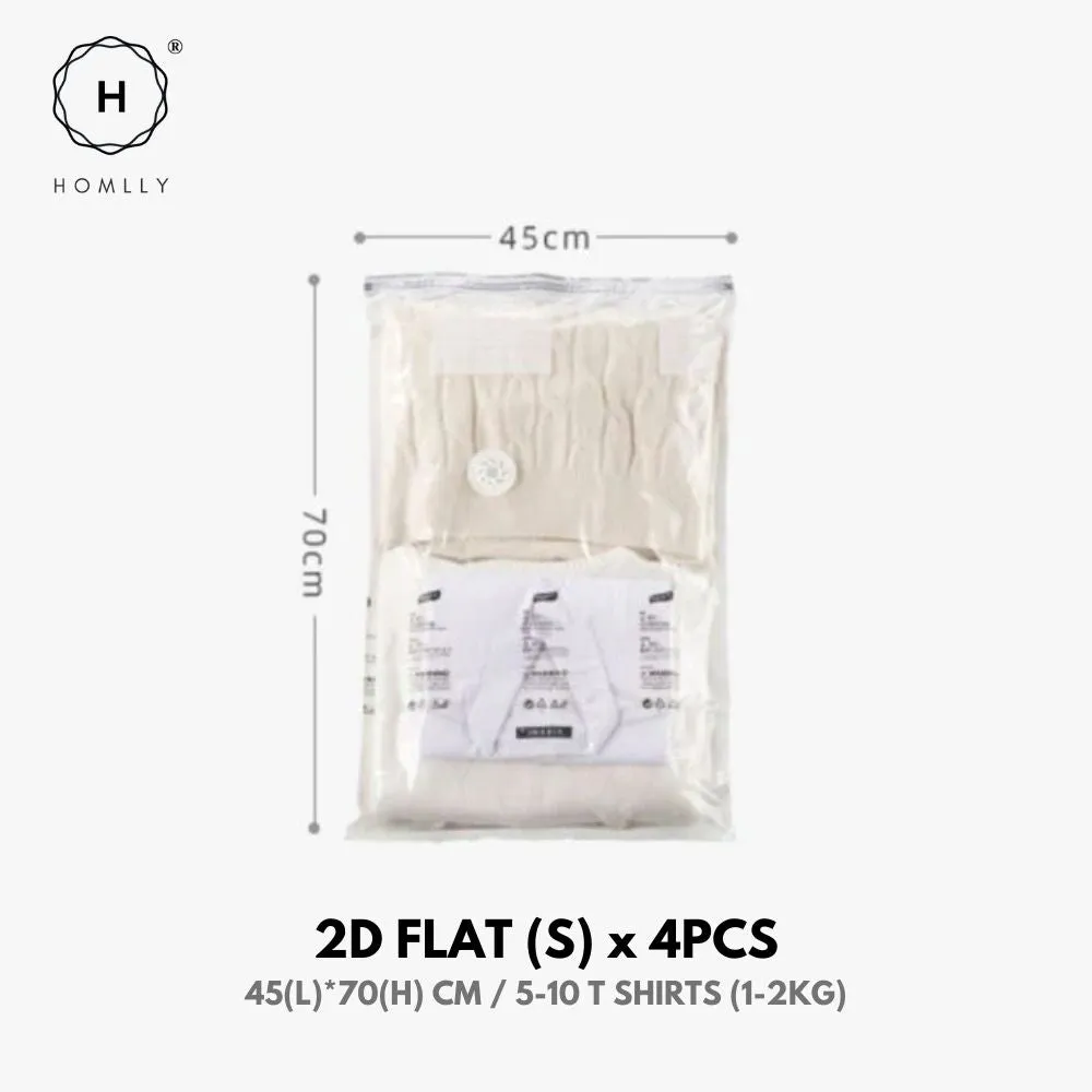 Homlly Travel Compression Storage Bag (No Pump Needed)