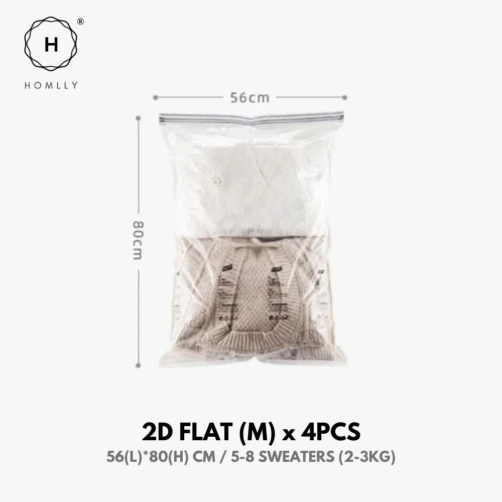 Homlly Travel Compression Storage Bag (No Pump Needed)