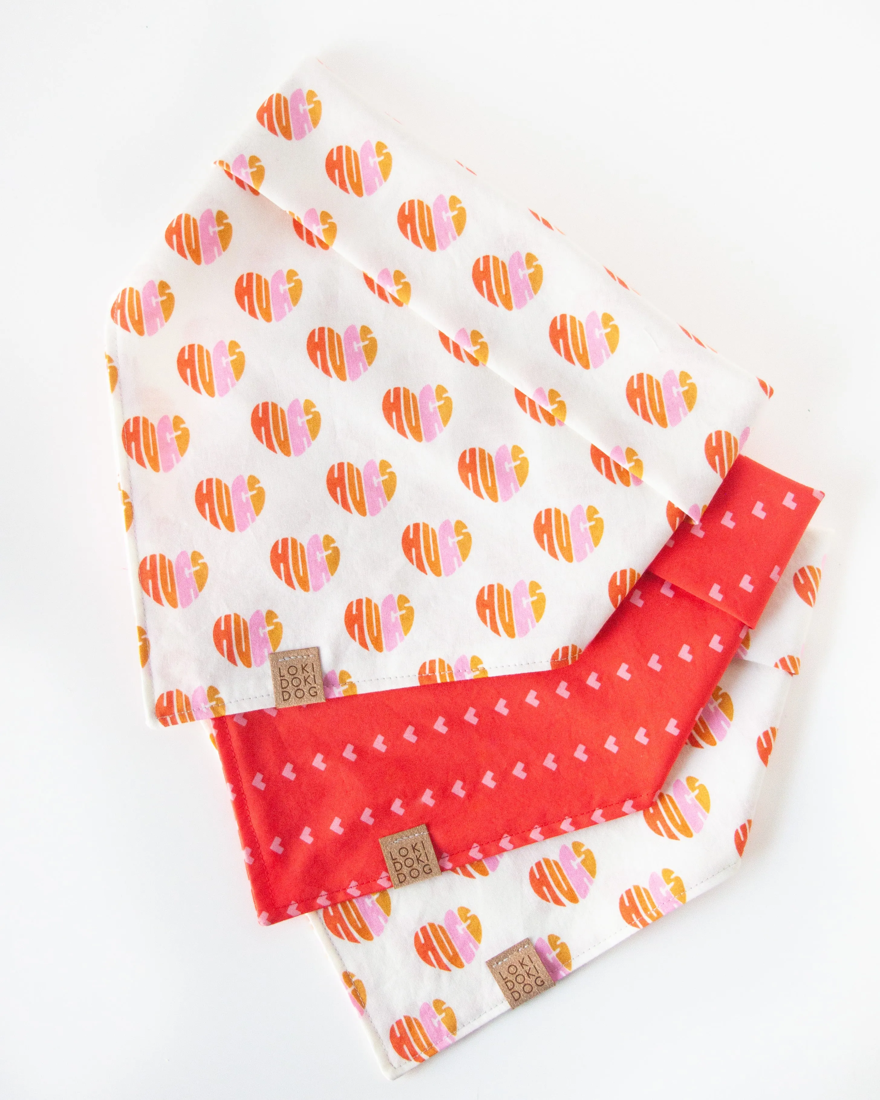 Hugs & Hearts Dog Bandana
