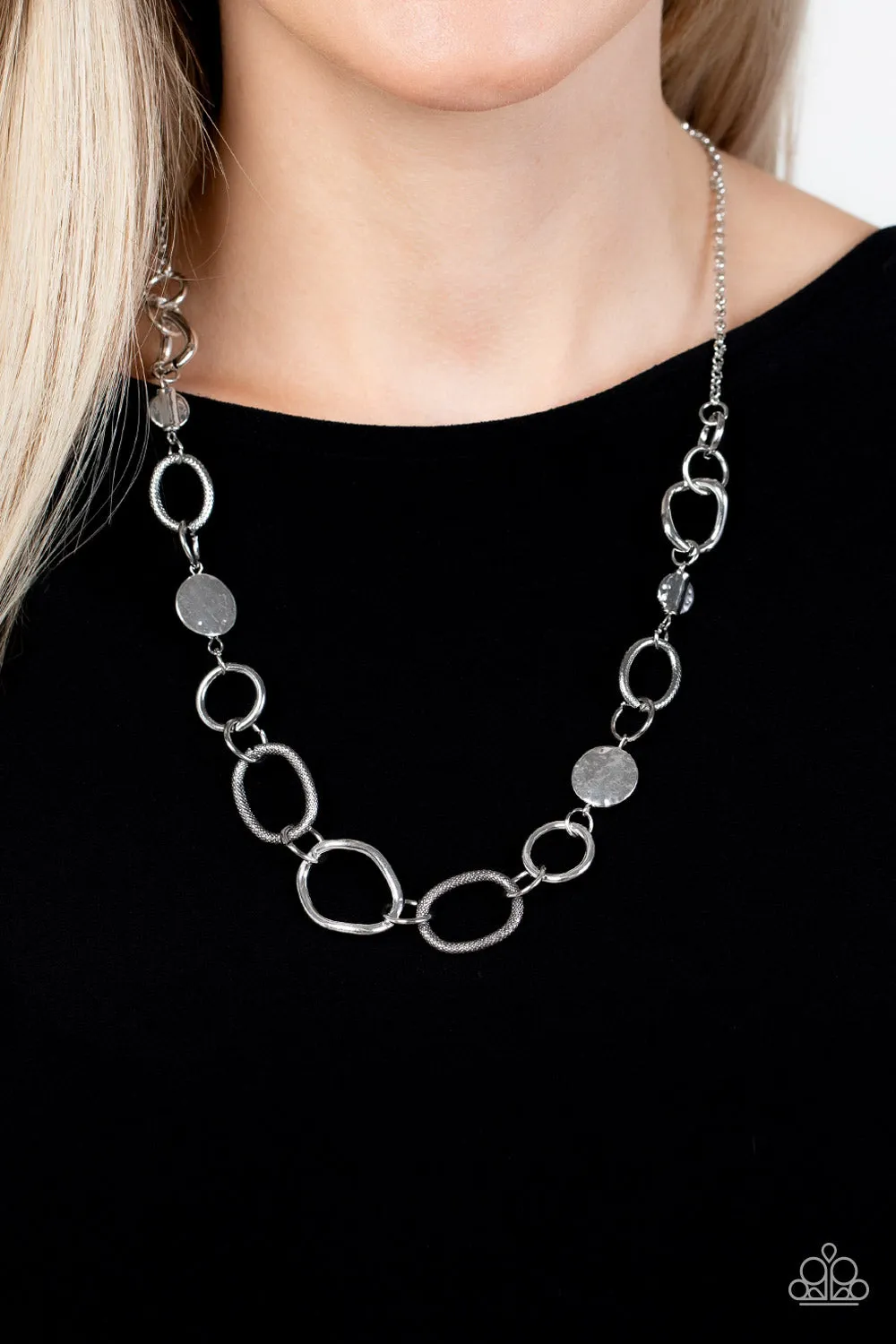 Industrial Intentions - Silver Necklace - Paparazzi Accessories