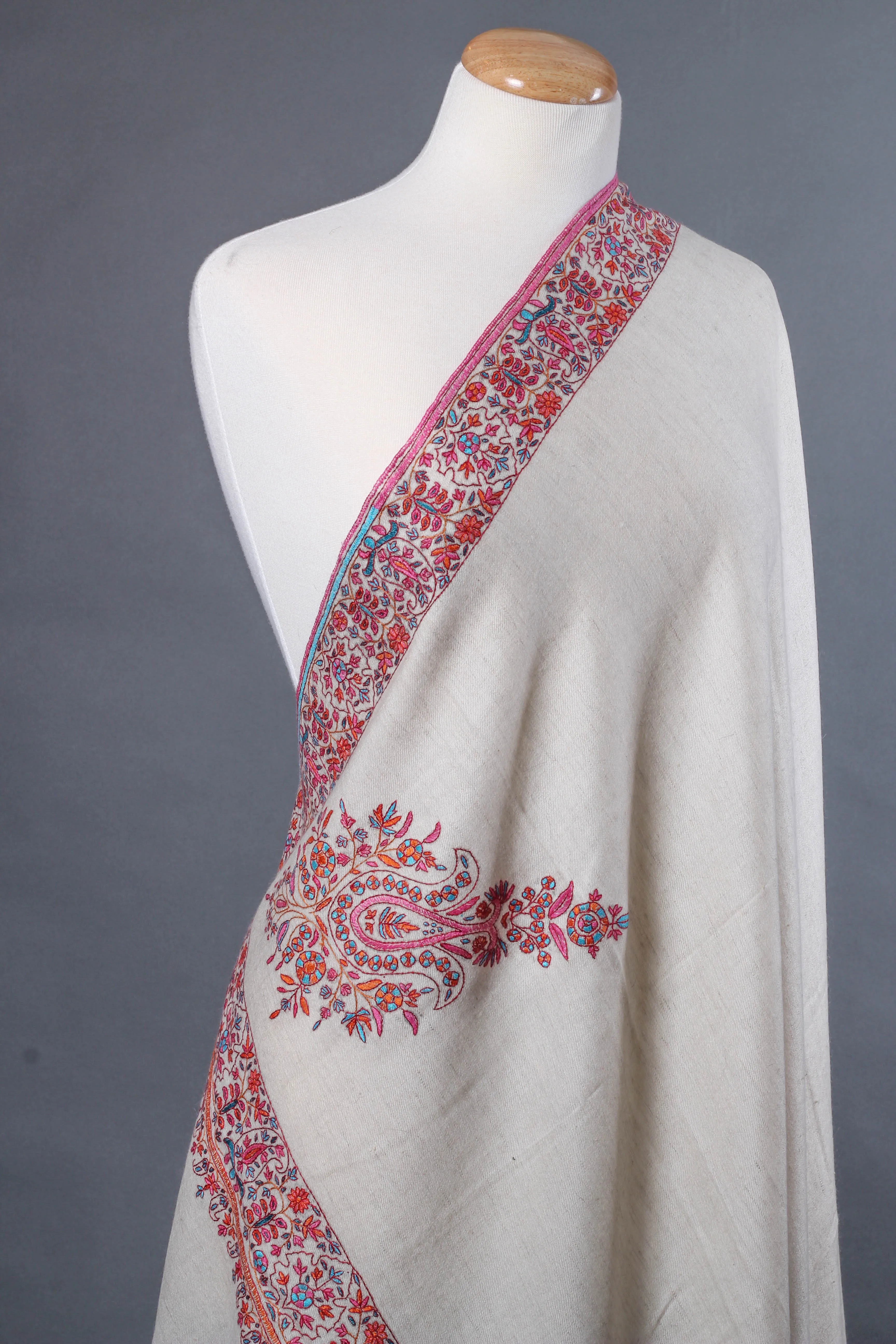 Ivory Pashmina Shawl