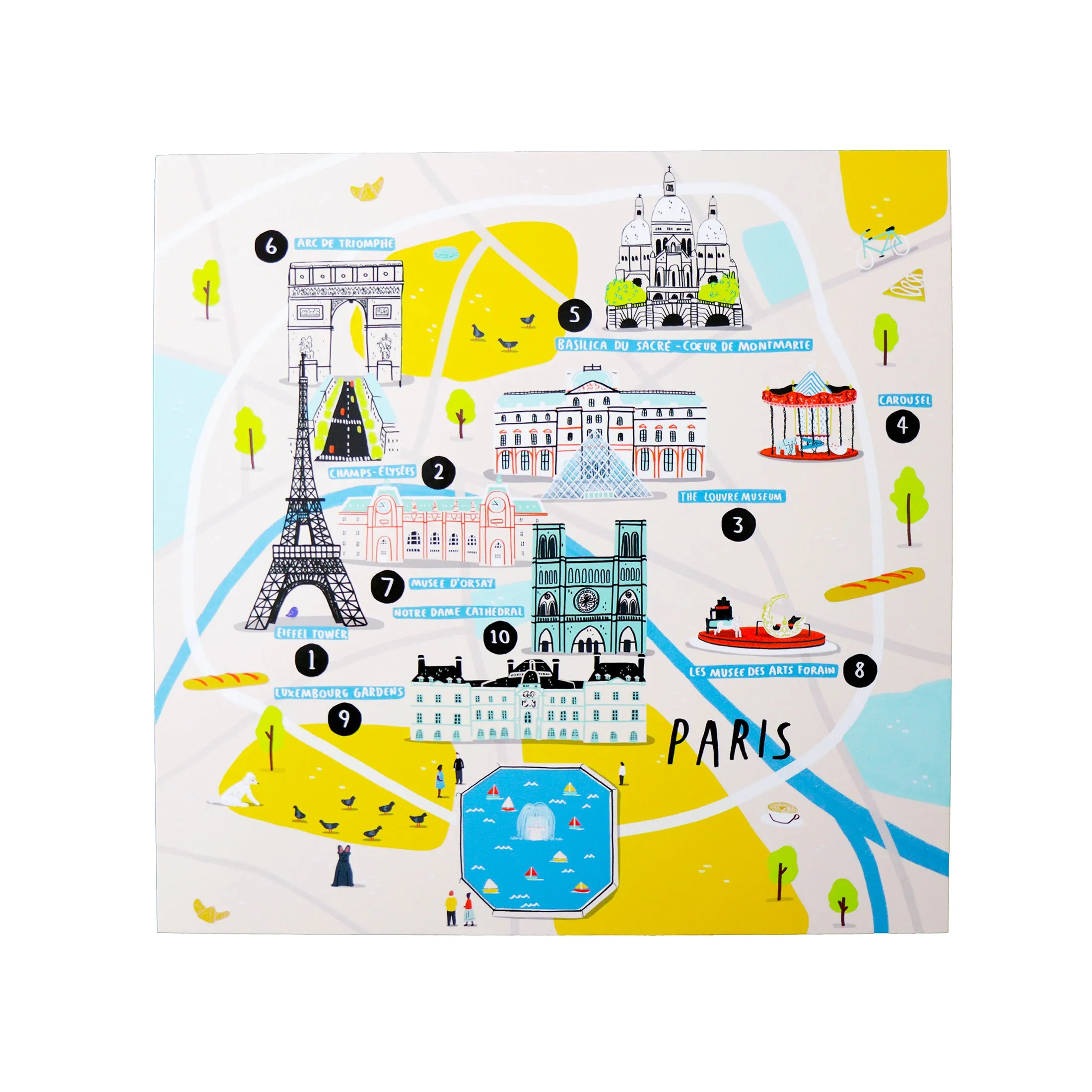 Jaq Jaq Bird Parisian Artiste Doodle Mat Set with ButterStix® & Holders
