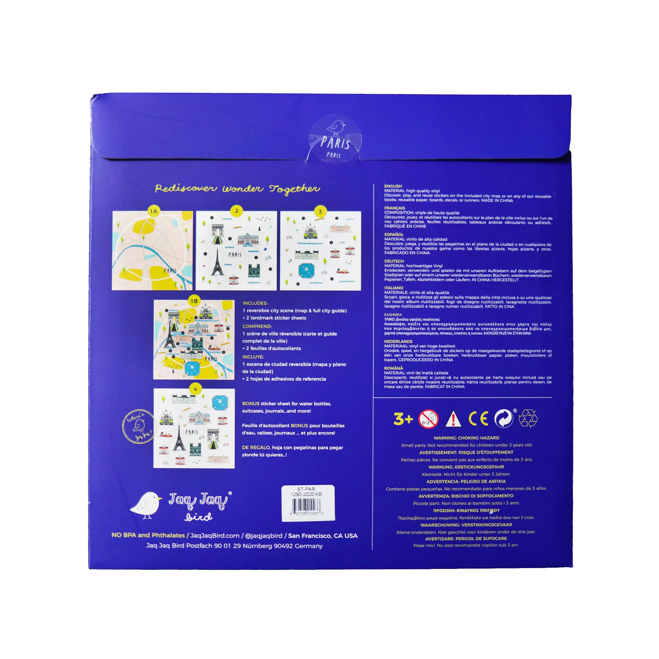 Jaq Jaq Bird Parisian Artiste Doodle Mat Set with ButterStix® & Holders