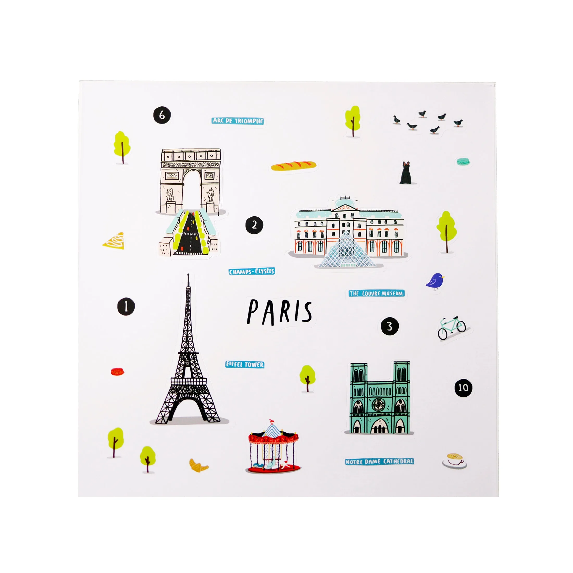 Jaq Jaq Bird Parisian Artiste Doodle Mat Set with ButterStix® & Holders