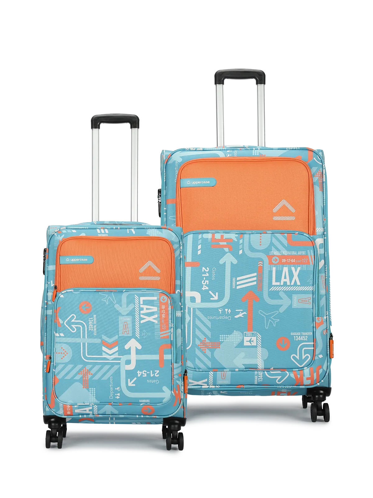 JFK Teal Blue Set of 2 (S L) Soft Trolley