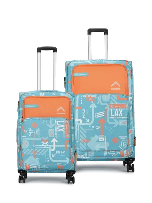 JFK Teal Blue Set of 2 (S L) Soft Trolley