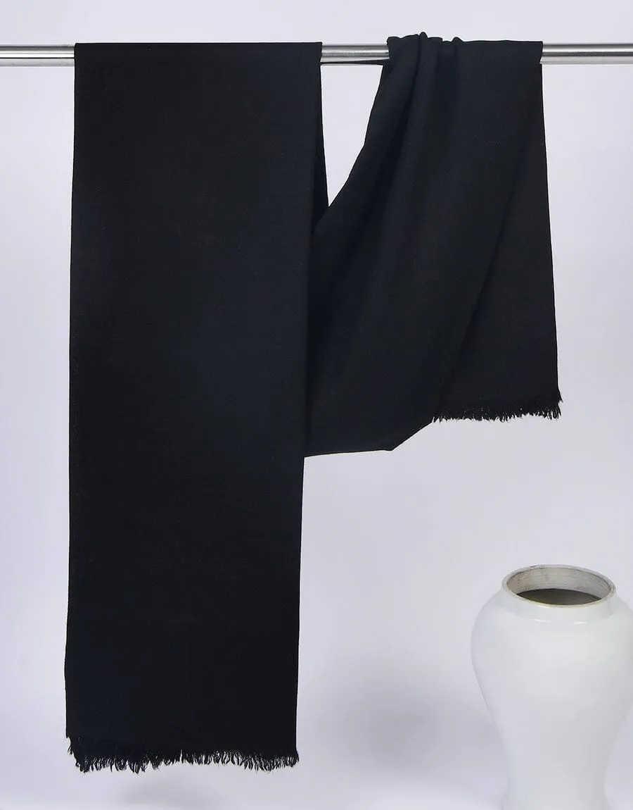 KHAS STORES - PASHMINA SHAWL-Black