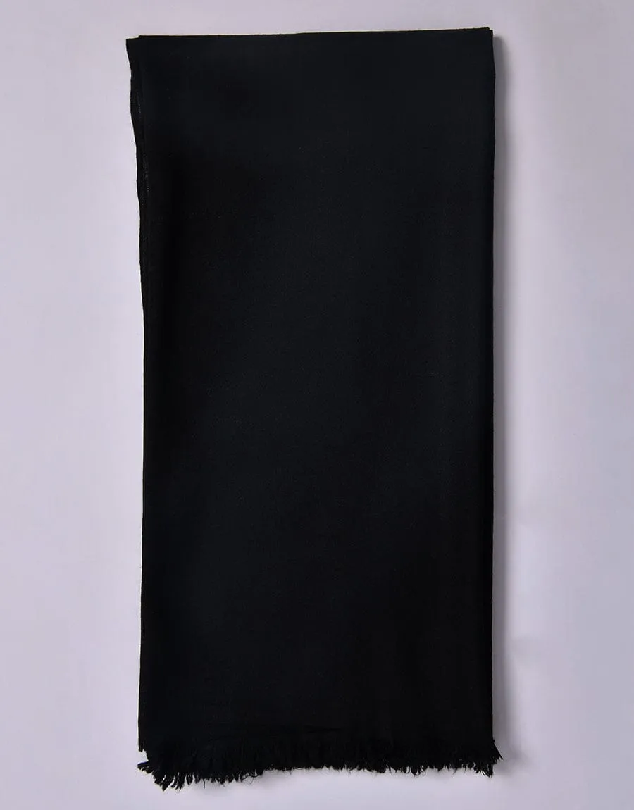 KHAS STORES - PASHMINA SHAWL-Black