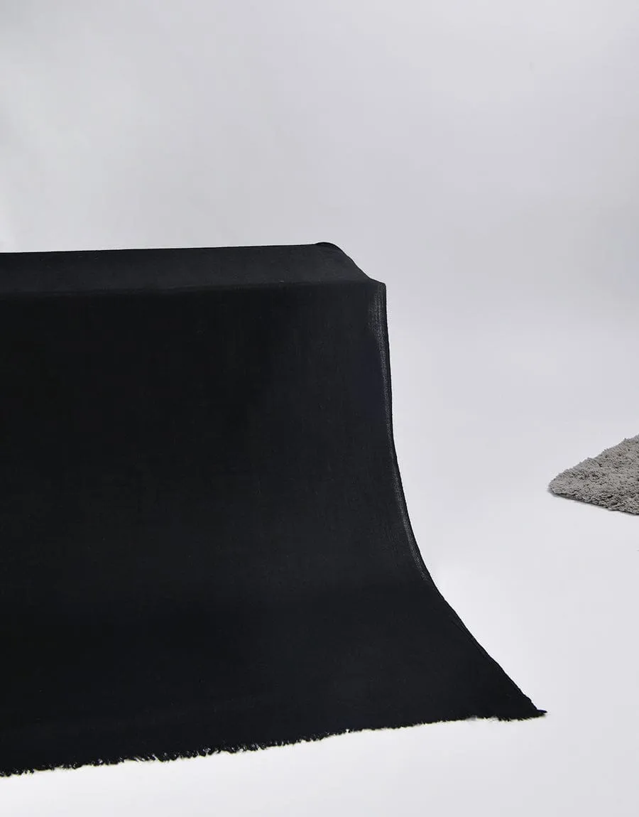 KHAS STORES - PASHMINA SHAWL-Black