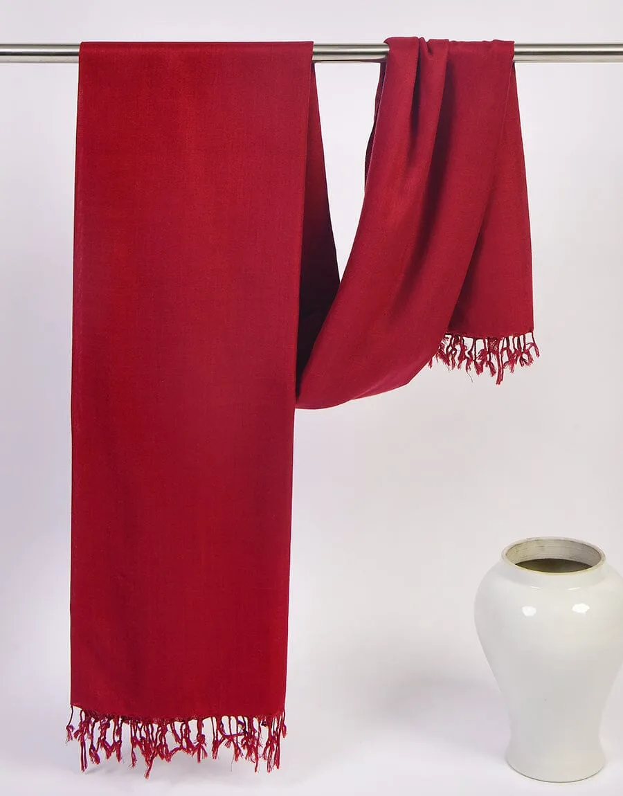 KHAS STORES - PASHMINA SHAWL-Magenda