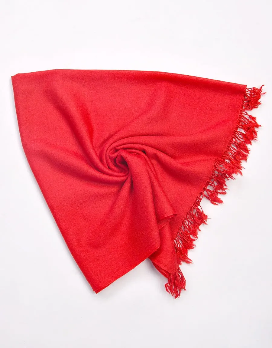 KHAS STORES - PASHMINA SHAWL-Red
