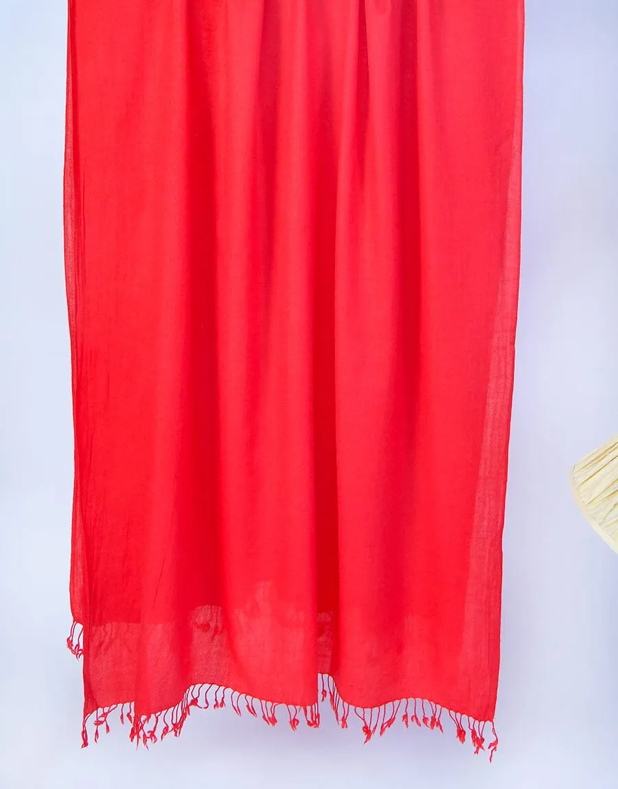 KHAS STORES - PASHMINA SHAWL-Red