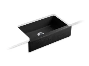 KOHLER K-14579-KG Dickinson Alencon Lace 33" x 22-1/8" x 8-3/4" Undermount kitchen sink with 4 oversize faucet holes
