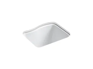 KOHLER K-6657-4U River Falls 25" x 22' x 14-15/16" undermount utility sink with 4 faucet holes